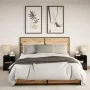 Bedside tables with LED lights 2 units black engineered wood by , Nightstands - Ref: Foro24-852022, Price: 71,47 €, Discount: %