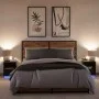 Bedside tables with LED lights 2 units black engineered wood by , Nightstands - Ref: Foro24-852022, Price: 71,47 €, Discount: %