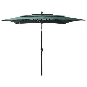 3-tier parasol with green aluminum pole 2.5x2.5 m by vidaXL, Umbrellas - Ref: Foro24-313837, Price: 75,21 €, Discount: %