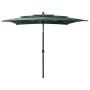 3-stöckiger Sonnenschirm mit grünem Aluminiummast 2,5 x 2,5 m von vidaXL, Sonnenschirme - Ref: Foro24-313837, Preis: 76,15 €,...