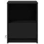 Bedside tables with LED lights 2 units black engineered wood by , Nightstands - Ref: Foro24-852022, Price: 72,38 €, Discount: %