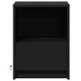 Bedside tables with LED lights 2 units black engineered wood by , Nightstands - Ref: Foro24-852022, Price: 71,47 €, Discount: %