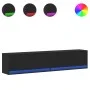 Schwarzer TV-Wandschrank mit LED-Beleuchtung 180x31x38 cm. von , TV-Möbel - Ref: Foro24-3307948, Preis: 168,84 €, Rabatt: %