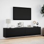 Schwarzer TV-Wandschrank mit LED-Beleuchtung 180x31x38 cm. von , TV-Möbel - Ref: Foro24-3307948, Preis: 171,61 €, Rabatt: %