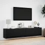 Schwarzer TV-Wandschrank mit LED-Beleuchtung 180x31x38 cm. von , TV-Möbel - Ref: Foro24-3307948, Preis: 168,84 €, Rabatt: %