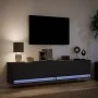 Schwarzer TV-Wandschrank mit LED-Beleuchtung 180x31x38 cm. von , TV-Möbel - Ref: Foro24-3307948, Preis: 168,84 €, Rabatt: %