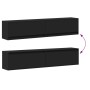 Schwarzer TV-Wandschrank mit LED-Beleuchtung 180x31x38 cm. von , TV-Möbel - Ref: Foro24-3307948, Preis: 171,61 €, Rabatt: %