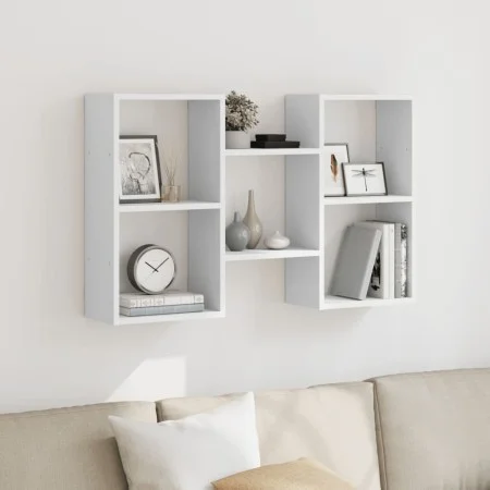 Wandregal aus weißem Ingenieurholz 96x18x60 cm von , Regale und Regale - Ref: Foro24-853227, Preis: 42,31 €, Rabatt: %