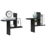 Estantes de pared 2 uds madera ingeniería negro 38x12x38 cm de , Estantes y estanterías - Ref: Foro24-853246, Precio: 22,42 €...