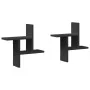 Estantes de pared 2 uds madera ingeniería negro 38x12x38 cm de , Estantes y estanterías - Ref: Foro24-853246, Precio: 22,42 €...