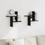 Estantes de pared 2 uds madera ingeniería negro 38x12x38 cm de , Estantes y estanterías - Ref: Foro24-853246, Precio: 22,42 €...