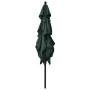 Sombrilla de 3 niveles con poste de aluminio verde 2,5x2,5 m de vidaXL, Sombrillas - Ref: Foro24-313837, Precio: 75,17 €, Des...