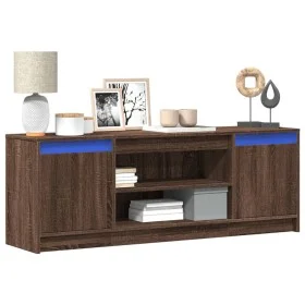 LED-TV-Möbel aus braunem Eichenfurnierholz, 139,5x34x50 cm. von , TV-Möbel - Ref: Foro24-852200, Preis: 100,47 €, Rabatt: %