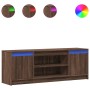 LED-TV-Möbel aus braunem Eichenfurnierholz, 139,5x34x50 cm. von , TV-Möbel - Ref: Foro24-852200, Preis: 102,06 €, Rabatt: %