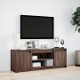 LED-TV-Möbel aus braunem Eichenfurnierholz, 139,5x34x50 cm. von , TV-Möbel - Ref: Foro24-852200, Preis: 102,06 €, Rabatt: %