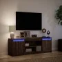 LED-TV-Möbel aus braunem Eichenfurnierholz, 139,5x34x50 cm. von , TV-Möbel - Ref: Foro24-852200, Preis: 100,47 €, Rabatt: %