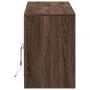 LED TV stand in brown oak engineered wood 139.5x34x50 cm by , TV Furniture - Ref: Foro24-852200, Price: 100,47 €, Discount: %