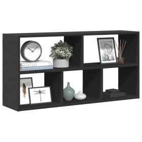 Engineered wood black wall shelf 100x25x50 cm by , Shelves and shelves - Ref: Foro24-853273, Price: 55,62 €, Discount: %