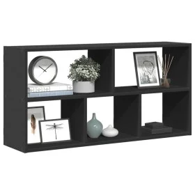 Estantería de pared madera de ingeniería negra 100x25x50 cm de , Estantes y estanterías - Ref: Foro24-853273, Precio: 54,32 €...