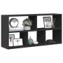 Engineered wood black wall shelf 100x25x50 cm by , Shelves and shelves - Ref: Foro24-853273, Price: 54,32 €, Discount: %