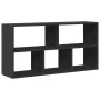 Engineered wood black wall shelf 100x25x50 cm by , Shelves and shelves - Ref: Foro24-853273, Price: 54,32 €, Discount: %