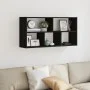 Engineered wood black wall shelf 100x25x50 cm by , Shelves and shelves - Ref: Foro24-853273, Price: 54,32 €, Discount: %