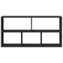 Engineered wood black wall shelf 100x25x50 cm by , Shelves and shelves - Ref: Foro24-853273, Price: 54,32 €, Discount: %