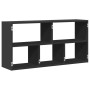 Estantería de pared madera de ingeniería negra 100x25x50 cm de , Estantes y estanterías - Ref: Foro24-853273, Precio: 52,07 €...