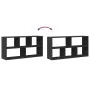 Engineered wood black wall shelf 100x25x50 cm by , Shelves and shelves - Ref: Foro24-853273, Price: 54,32 €, Discount: %