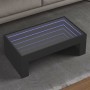 Coffee table with Infinity LED black 90x50x30 cm by , Coffee table - Ref: Foro24-847617, Price: 115,94 €, Discount: %