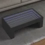 Coffee table with Infinity LED black 90x50x30 cm by , Coffee table - Ref: Foro24-847617, Price: 114,19 €, Discount: %