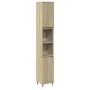 Armario de baño madera contrachapada roble Sonoma 30x30x190 cm de , Muebles de baño - Ref: Foro24-849667, Precio: 84,03 €, De...