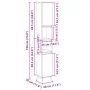 Armario de baño madera contrachapada roble Sonoma 30x30x190 cm de , Muebles de baño - Ref: Foro24-849667, Precio: 84,03 €, De...