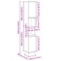 Armario de baño madera contrachapada roble Sonoma 30x30x190 cm de , Muebles de baño - Ref: Foro24-849667, Precio: 85,53 €, De...