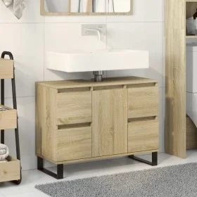 Badezimmerschrank aus Sonoma-Eichen-Ingenieurholz 80x33x60 cm von , Badezimmermöbel - Ref: Foro24-849684, Preis: 90,91 €, Rab...