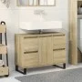 Badezimmerschrank aus Sonoma-Eichen-Ingenieurholz 80x33x60 cm von , Badezimmermöbel - Ref: Foro24-849684, Preis: 95,38 €, Rab...