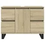 Badezimmerschrank aus Sonoma-Eichen-Ingenieurholz 80x33x60 cm von , Badezimmermöbel - Ref: Foro24-849684, Preis: 95,38 €, Rab...