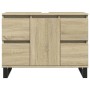 Mueble de baño madera de ingeniería roble Sonoma 80x33x60 cm de , Muebles de baño - Ref: Foro24-849684, Precio: 100,38 €, Des...