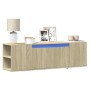 Wand-TV-Möbel mit LED-Lichtern in Sonoma-Eiche 135x31x39,5 cm. von , TV-Möbel - Ref: Foro24-852385, Preis: 81,63 €, Rabatt: %
