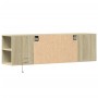 Wand-TV-Möbel mit LED-Lichtern in Sonoma-Eiche 135x31x39,5 cm. von , TV-Möbel - Ref: Foro24-852385, Preis: 81,63 €, Rabatt: %