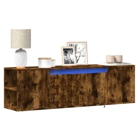 Wand-TV-Möbel mit LED-Lichtern in rauchiger Eiche 135x31x39,5 cm. von , TV-Möbel - Ref: Foro24-852387, Preis: 77,13 €, Rabatt: %