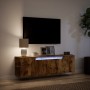 Mueble de TV de pared luces LED roble ahumado 135x31x39,5 cm de , Muebles TV - Ref: Foro24-852387, Precio: 78,05 €, Descuento: %