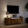 Wand-TV-Möbel mit LED-Lichtern in rauchiger Eiche 135x31x39,5 cm. von , TV-Möbel - Ref: Foro24-852387, Preis: 77,13 €, Rabatt: %