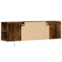 Wand-TV-Möbel mit LED-Lichtern in rauchiger Eiche 135x31x39,5 cm. von , TV-Möbel - Ref: Foro24-852387, Preis: 78,13 €, Rabatt: %