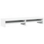 Support for screen made of white engineered wood 100x24x16 cm by , Computer bases and risers - Ref: Foro24-854724, Price: 33,...
