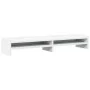 Support for screen made of white engineered wood 100x24x16 cm by , Computer bases and risers - Ref: Foro24-854724, Price: 32,...
