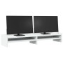 Support for screen made of white engineered wood 100x24x16 cm by , Computer bases and risers - Ref: Foro24-854724, Price: 33,...