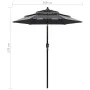 3-tier parasol with anthracite aluminum pole 2 m by vidaXL, Umbrellas - Ref: Foro24-313854, Price: 47,44 €, Discount: %