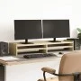 Oak Sonoma wood screen stand engineering 100x24x16 cm by , Computer bases and risers - Ref: Foro24-854726, Price: 32,89 €, Di...