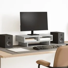 Wooden screen stand in gray Sonoma engineering 50x27x15 cm by , Computer bases and risers - Ref: Foro24-854747, Price: 24,32 ...